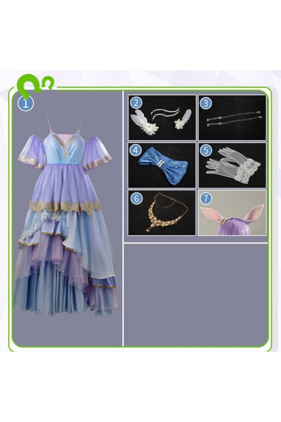2XXT Cosplay Uma Musume Pretty Derby Mejiro McQueen My Heart is Swept Away by Night Breeze Formal Dress Cosplay Costume